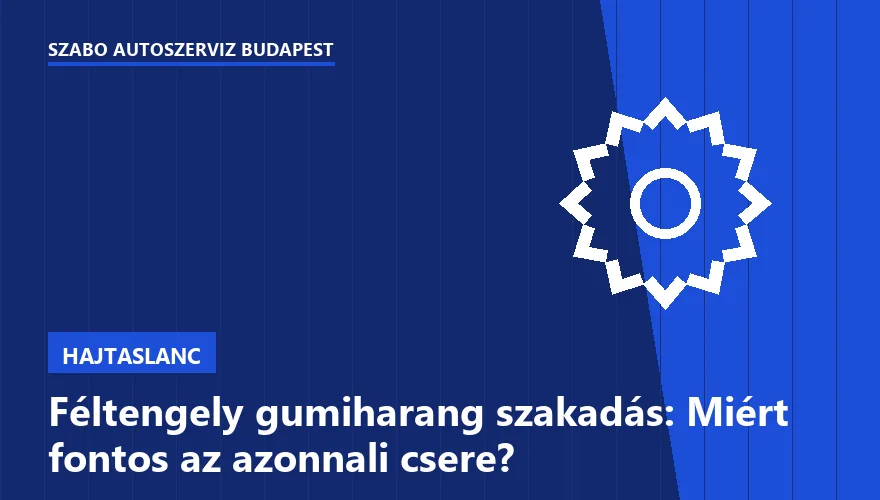 Féltengely gumiharang szakadás: Miért fontos az azonnali csere? - 1. ábra