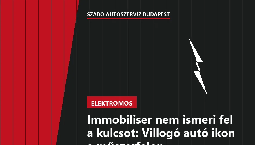 Immobiliser nem ismeri fel a kulcsot: Villogó autó ikon a műszerfalon - 2. ábra