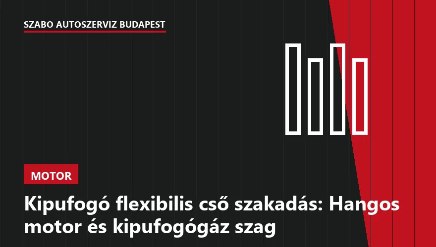 Kipufogó flexibilis cső szakadás: Hangos motor és kipufogógáz szag - 2. ábra