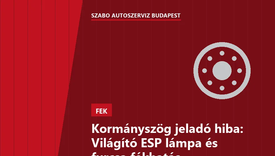 Kormányszög jeladó hiba: Világító ESP lámpa és furcsa fékhatás - 1. ábra