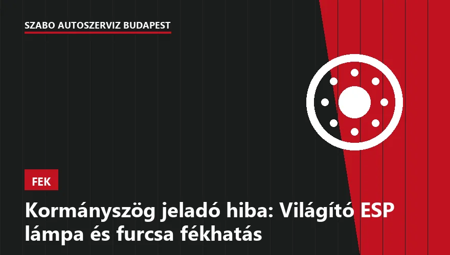 Kormányszög jeladó hiba: Világító ESP lámpa és furcsa fékhatás - 2. ábra