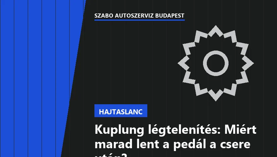 Kuplung légtelenítés: Miért marad lent a pedál a csere után? - 1. ábra