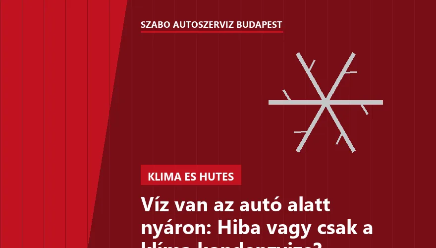 Víz van az autó alatt nyáron: Hiba vagy csak a klíma kondenzvize? - 1. ábra