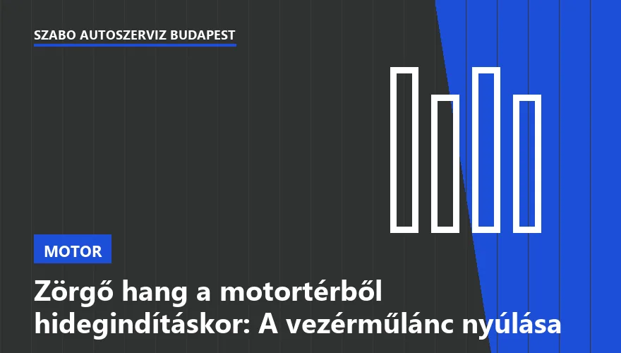 Zörgő hang a motortérből hidegindításkor: A vezérműlánc nyúlása - 2. ábra
