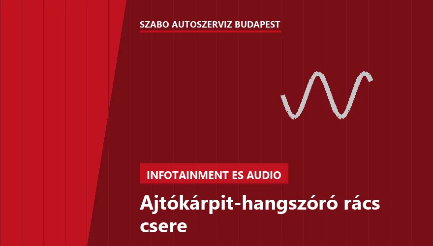 Ajtókárpit-hangszóró rács csere a Szabó Autószervíz Budapest szervizében