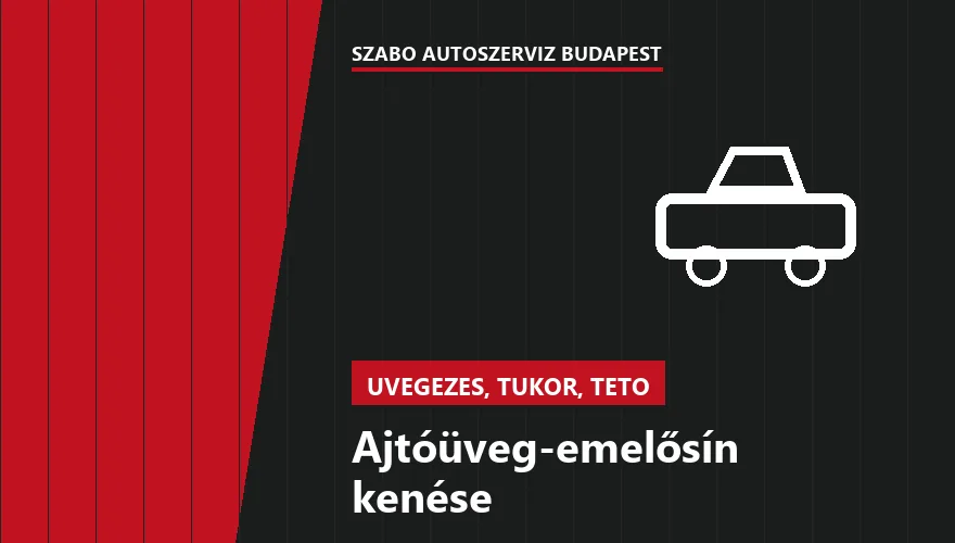 Ajtóüveg-emelősín kenése a Szabó Autószervíz Budapest szervizében