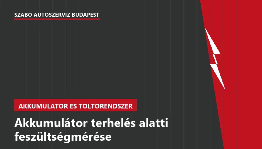 Akkumulátor terhelés alatti feszültségmérése a Szabó Autószervíz Budapest szervizében