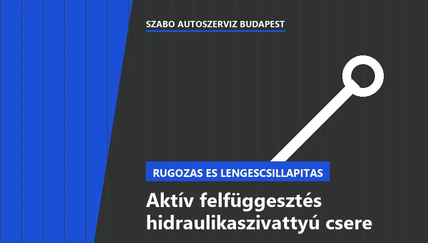 Aktív felfüggesztés hidraulikaszivattyú csere - autószerviz Budapest, Szabó Autószervíz műhely