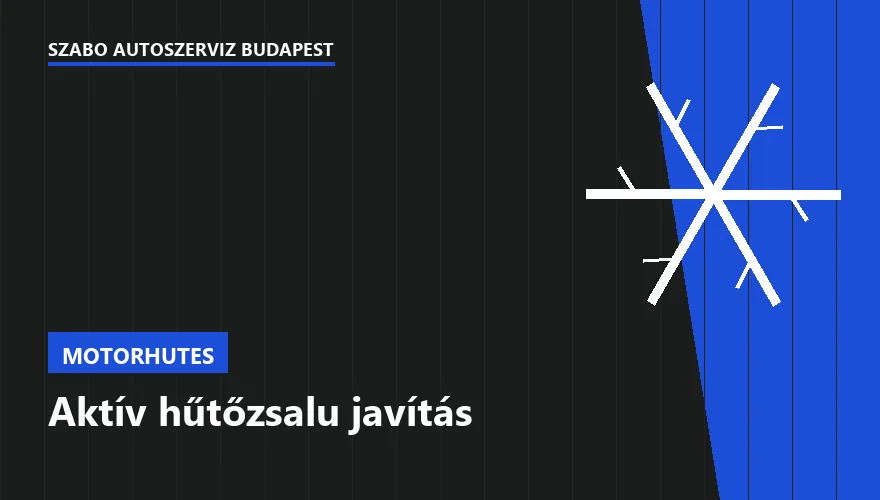 Aktív hűtőzsalu javítás a Szabó Autószervíz Budapest szervizében