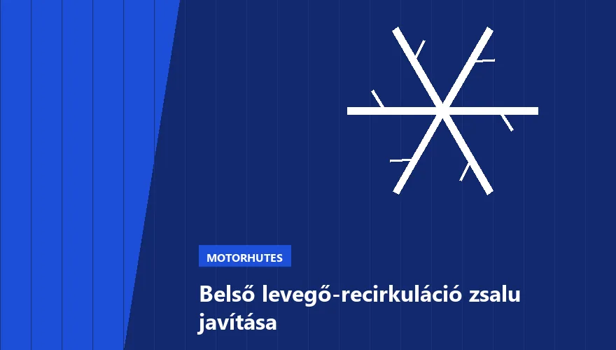 Belső levegő-recirkuláció zsalu javítása a Szabó Autószervíz Budapest szervizében