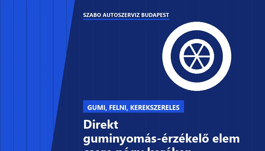 Direkt guminyomás-érzékelő elem csere négy keréken a Szabó Autószervíz Budapest szervizében