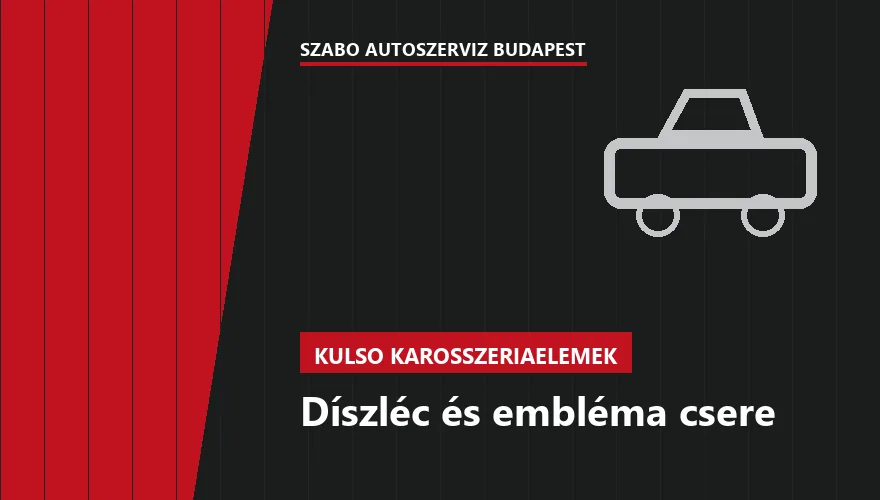 Díszléc és embléma csere a Szabó Autószervíz Budapest szervizében
