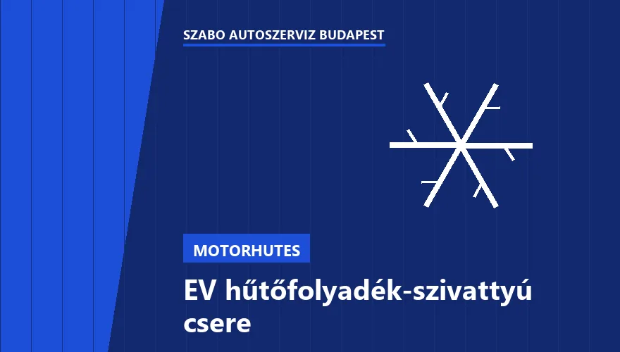 EV hűtőfolyadék-szivattyú csere - autószerviz Budapest, Szabó Autószervíz műhely