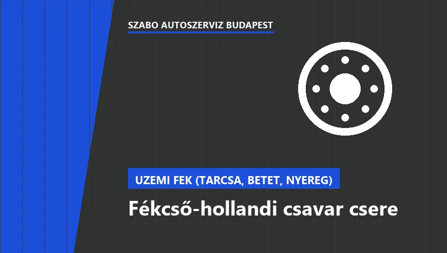 Fékcső-hollandi csavar csere - autószerviz Budapest, Szabó Autószervíz műhely