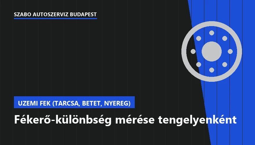 Fékerő-különbség mérése tengelyenként - autószerviz Budapest, Szabó Autószervíz műhely