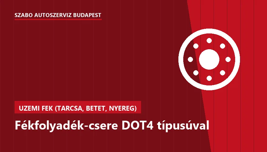 Fékfolyadék-csere DOT4 típusúval a Szabó Autószervíz Budapest szervizében