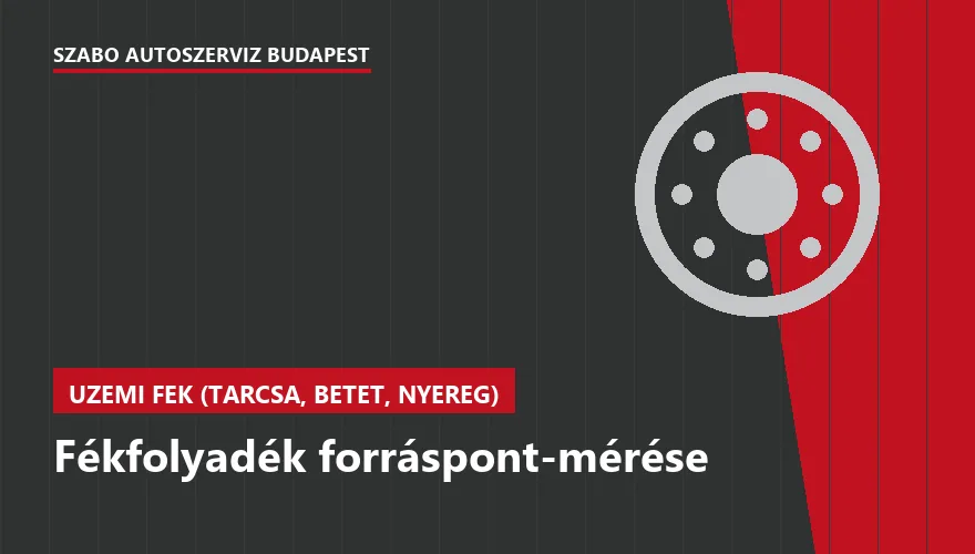 Fékfolyadék forráspont-mérése a Szabó Autószervíz Budapest szervizében