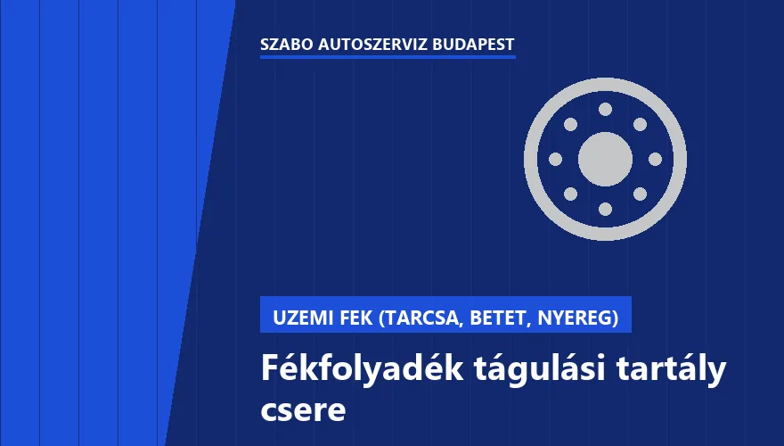 Fékfolyadék tágulási tartály csere a Szabó Autószervíz Budapest szervizében