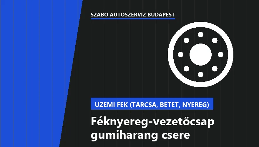 Féknyereg-vezetőcsap gumiharang csere - autószerviz Budapest, Szabó Autószervíz műhely