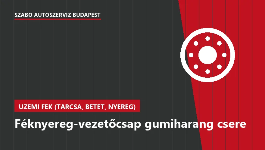 Féknyereg-vezetőcsap gumiharang csere a Szabó Autószervíz Budapest szervizében