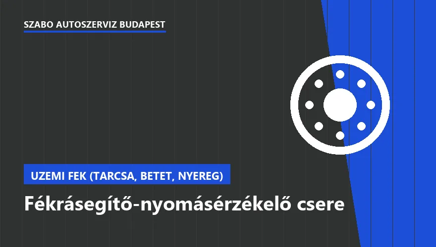 Fékrásegítő-nyomásérzékelő csere a Szabó Autószervíz Budapest szervizében