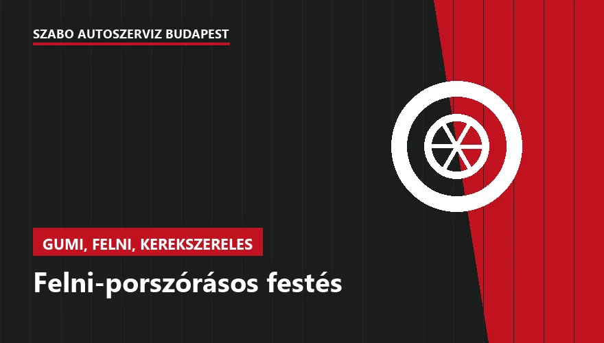 Felni-porszórásos festés a Szabó Autószervíz Budapest szervizében