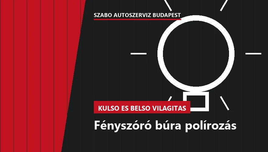 Fényszóró búra polírozás a Szabó Autószervíz Budapest szervizében