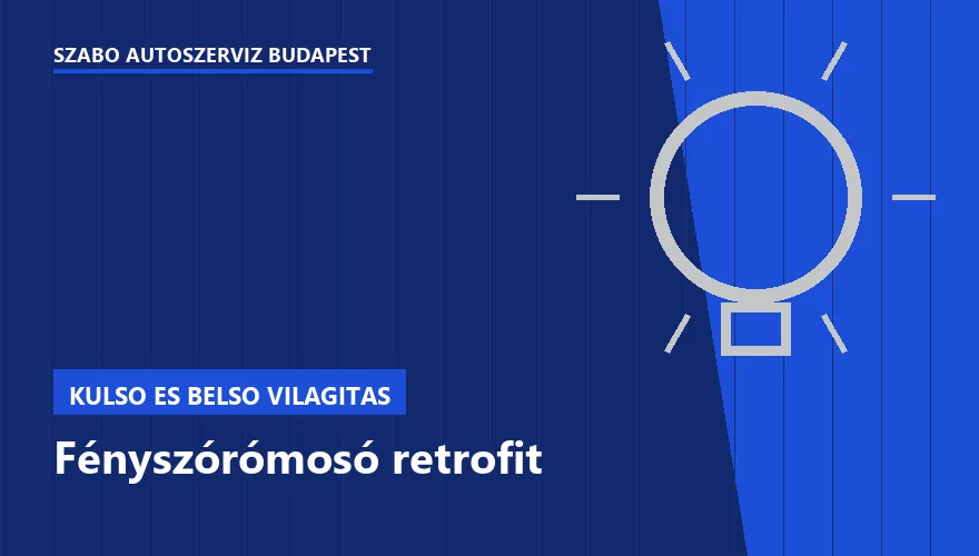 Fényszórómosó retrofit a Szabó Autószervíz Budapest szervizében