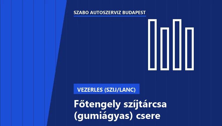 Főtengely szíjtárcsa (gumiágyas) csere a Szabó Autószervíz Budapest szervizében