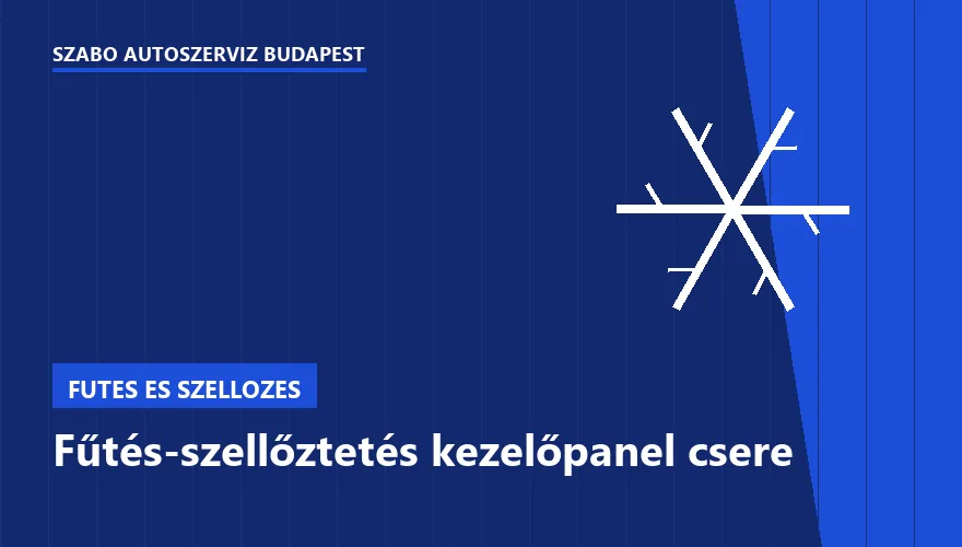Fűtés-szellőztetés kezelőpanel csere a Szabó Autószervíz Budapest szervizében