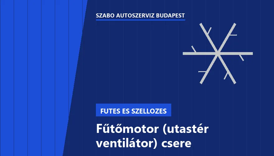 Fűtőmotor (utastér ventilátor) csere a Szabó Autószervíz Budapest szervizében