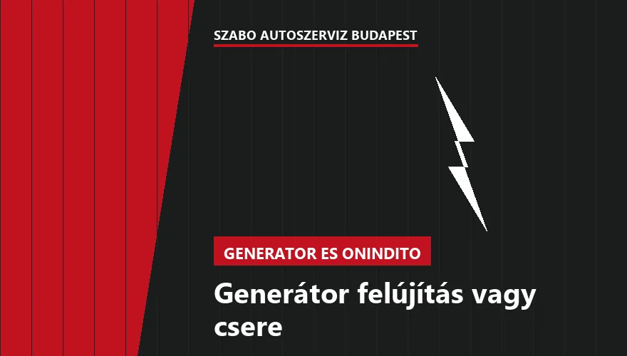 Generátor felújítás vagy csere a Szabó Autószervíz Budapest szervizében