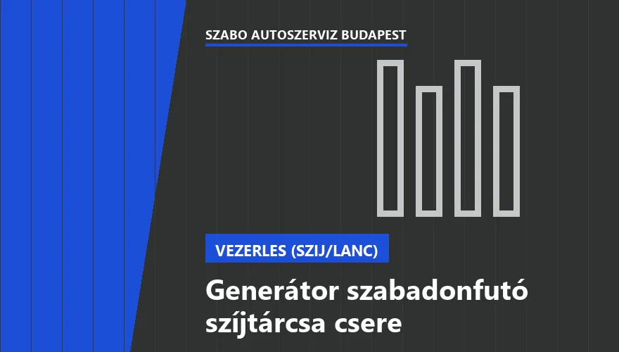 Generátor szabadonfutó szíjtárcsa csere - autószerviz Budapest, Szabó Autószervíz műhely