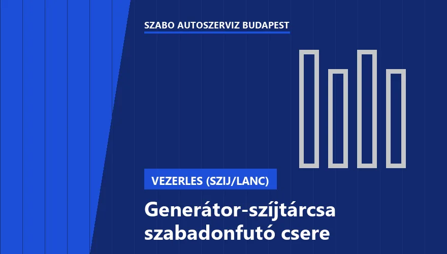 Generátor-szíjtárcsa szabadonfutó csere - autószerviz Budapest, Szabó Autószervíz műhely