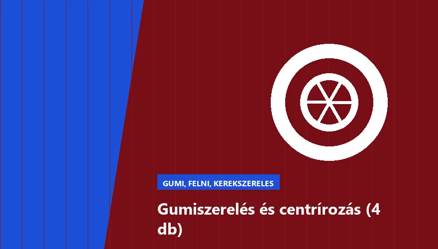 Gumiszerelés és centrírozás (4 db) - autószerviz Budapest, Szabó Autószervíz műhely