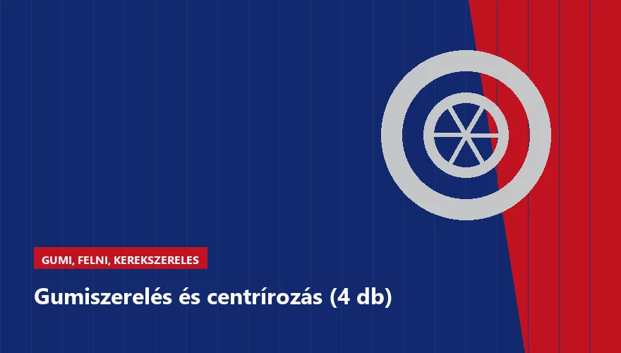 Gumiszerelés és centrírozás (4 db) a Szabó Autószervíz Budapest szervizében