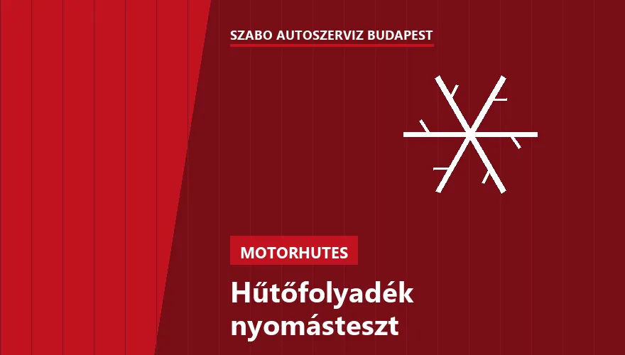 Hűtőfolyadék nyomásteszt a Szabó Autószervíz Budapest szervizében