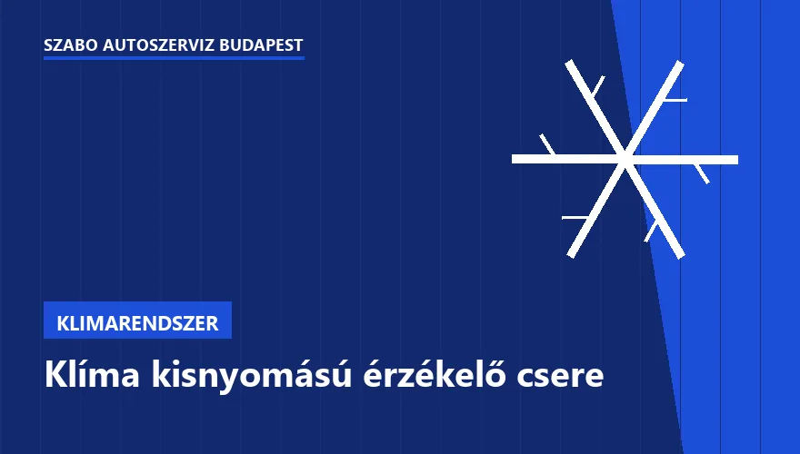 Klíma kisnyomású érzékelő csere a Szabó Autószervíz Budapest szervizében