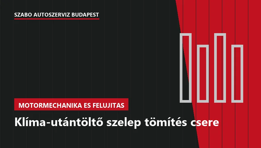 Klíma-utántöltő szelep tömítés csere - autószerviz Budapest, Szabó Autószervíz műhely