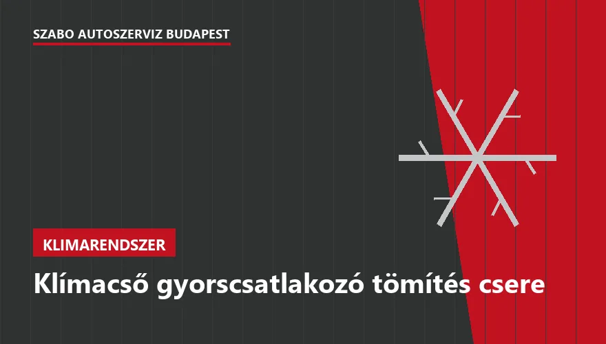Klímacső gyorscsatlakozó tömítés csere - autószerviz Budapest, Szabó Autószervíz műhely