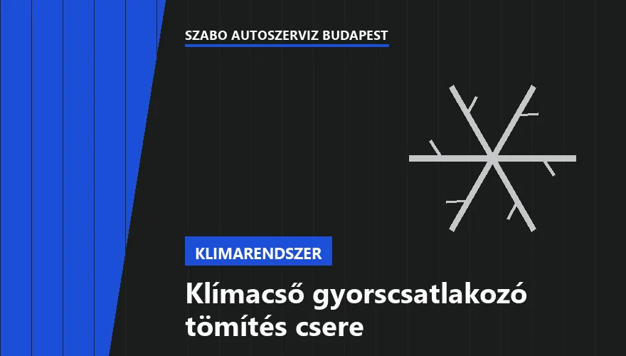 Klímacső gyorscsatlakozó tömítés csere a Szabó Autószervíz Budapest szervizében