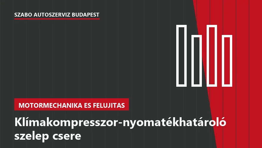 Klímakompresszor-nyomatékhatároló szelep csere - autószerviz Budapest, Szabó Autószervíz műhely