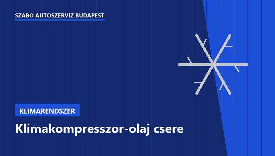 Klímakompresszor-olaj csere a Szabó Autószervíz Budapest szervizében