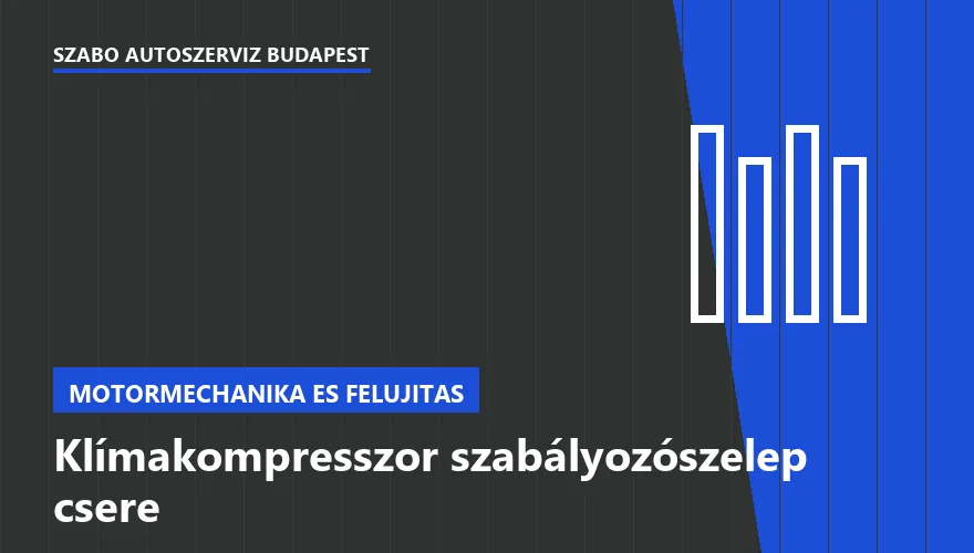 Klímakompresszor szabályozószelep csere - autószerviz Budapest, Szabó Autószervíz műhely