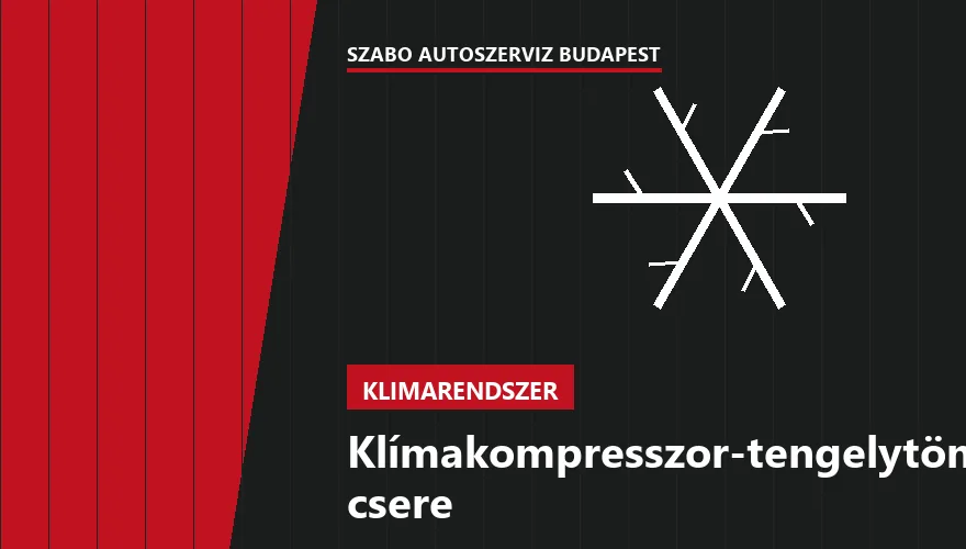 Klímakompresszor-tengelytömítés csere a Szabó Autószervíz Budapest szervizében