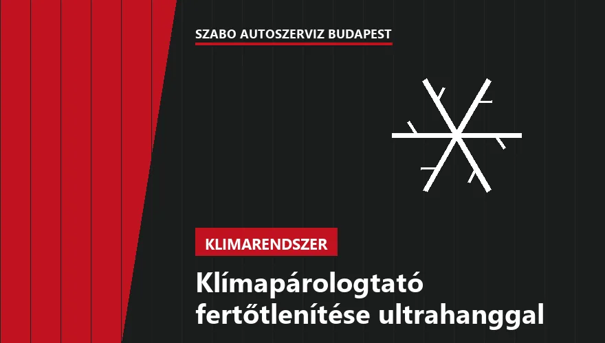 Klímapárologtató fertőtlenítése ultrahanggal a Szabó Autószervíz Budapest szervizében