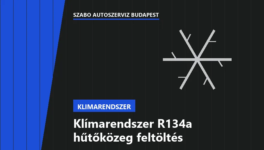 Klímarendszer R134a hűtőközeg feltöltés a Szabó Autószervíz Budapest szervizében