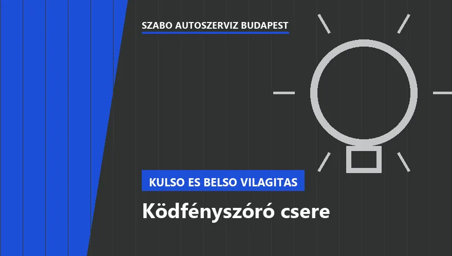 Ködfényszóró csere a Szabó Autószervíz Budapest szervizében