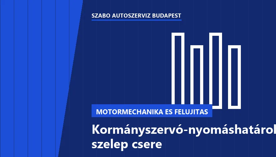 Kormányszervó-nyomáshatároló szelep csere - autószerviz Budapest, Szabó Autószervíz műhely