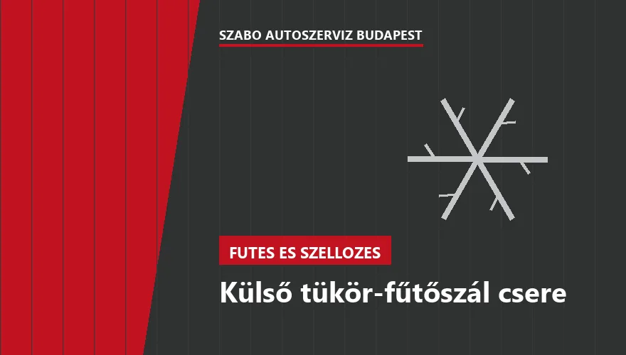 Külső tükör-fűtőszál csere - autószerviz Budapest, Szabó Autószervíz műhely
